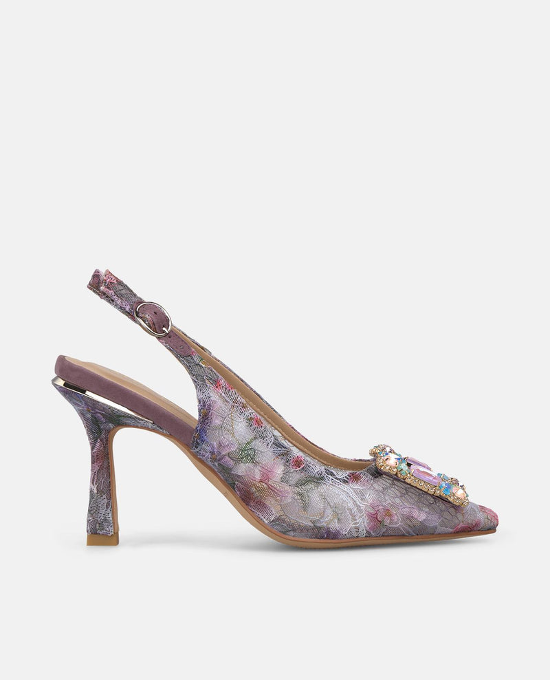 SALON DESTALONADO CON HEBILLA PEDRERIA MULTICOLOR