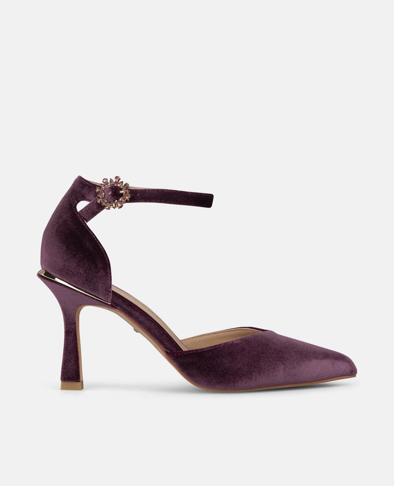 ZAPATO TACÓN TERCIOPELO CON CIERRE PULSERA