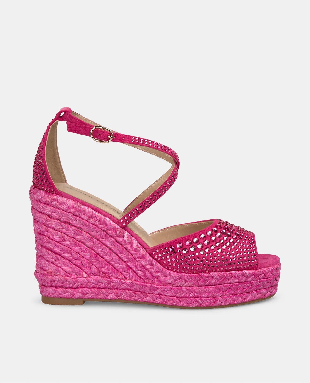 CUNHA COM TIRAS DE STRASS