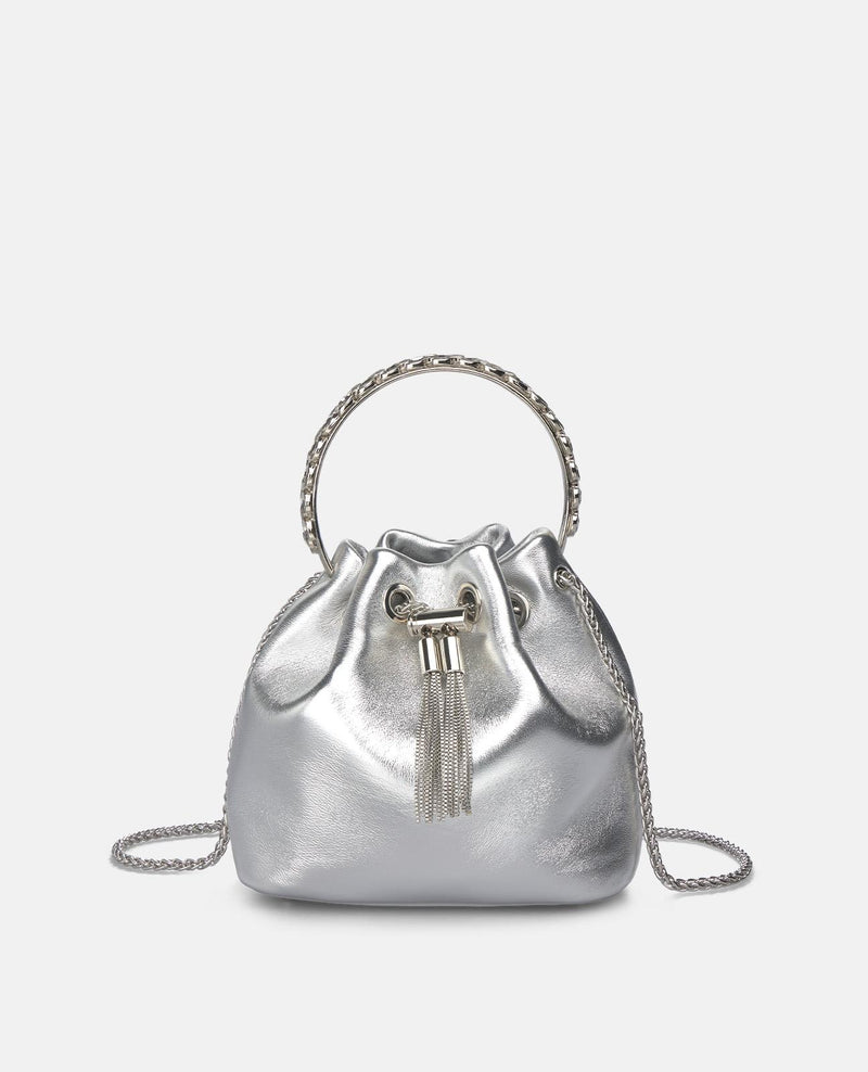 HANDTASCHE MIT STRASSBESETZTEM GRIFF