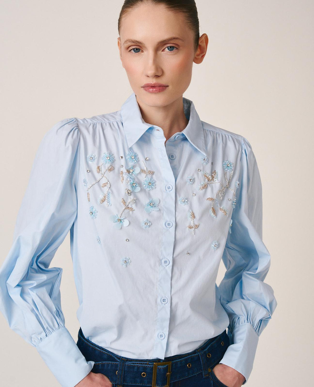 CAMICIA CON DECORAZIONI IN STRASS