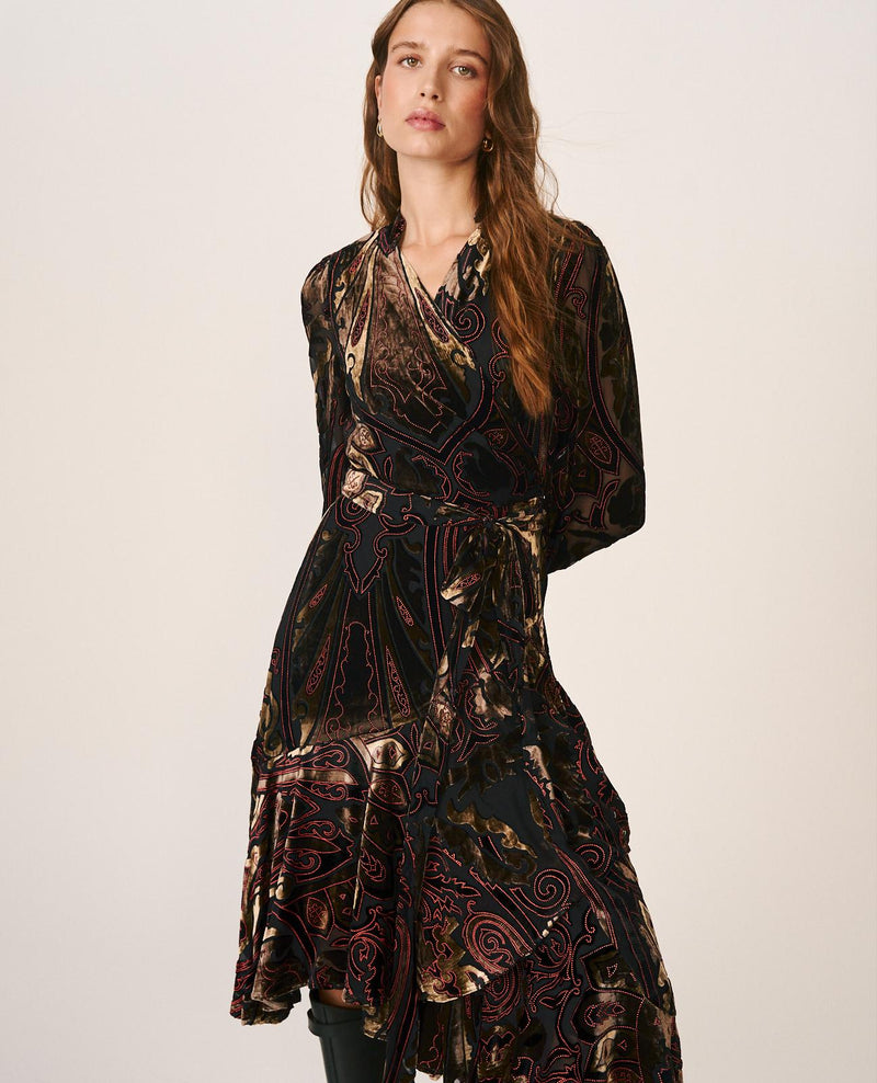 VESTIDO MIDI DE SEDA ESTAMPADO
