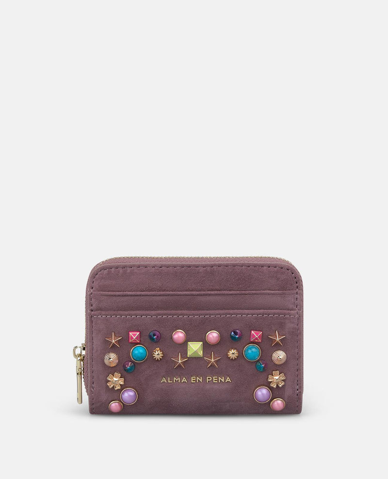 CARTERA CUADRADA TACHAS MULTICOLOR