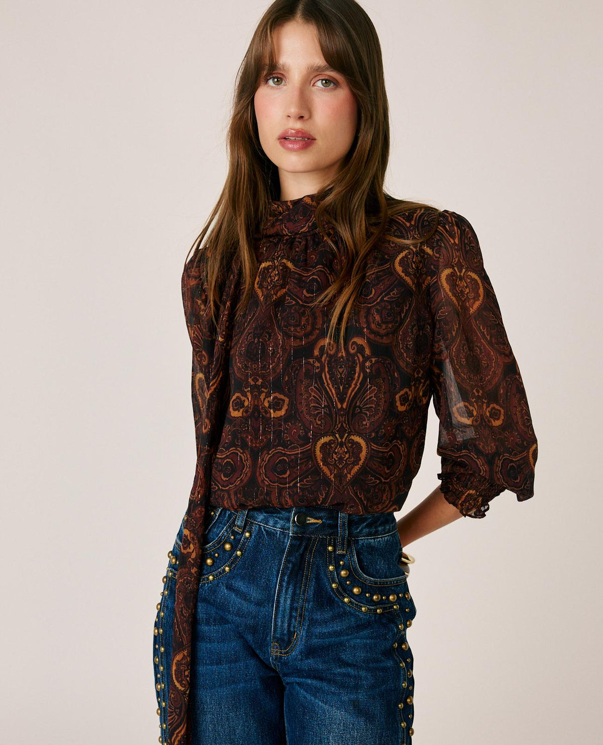 BLUSA GASA ESTAMPADO PAISLEY