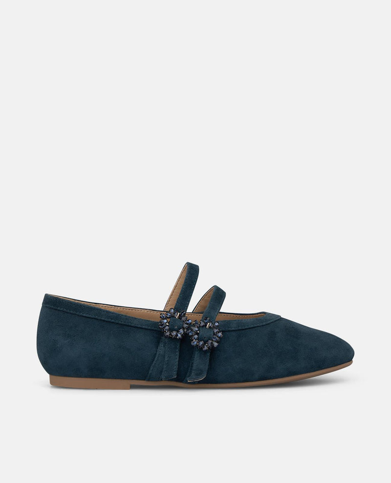 BALLERINE IN PELLE CON DOPPIA FIBBIA