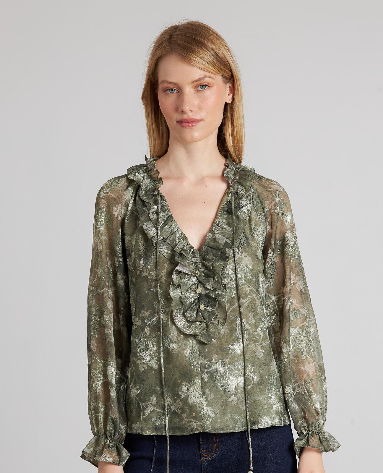 BLUSA CUELLO VOLANTES