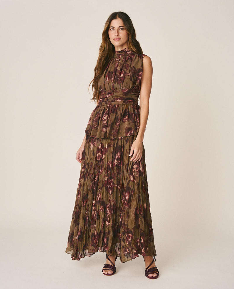 LONG FLORAL SKIRT