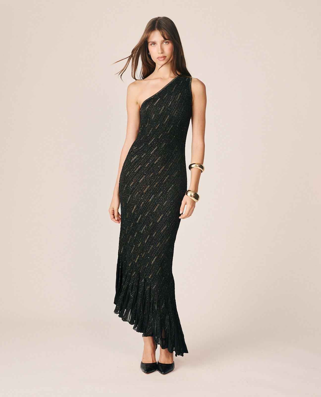 VESTIDO MIDI CANALÉ FANTASIA CON BRILLO