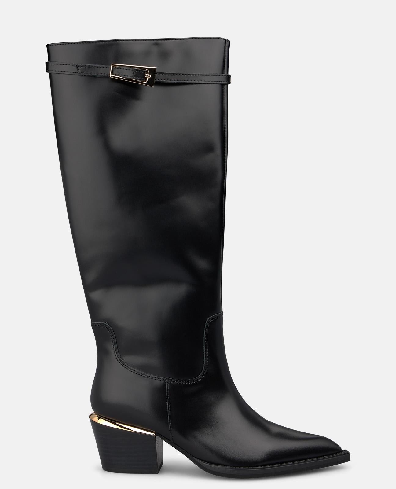 BOTA ALTA DE NAPA CON HEBILLA