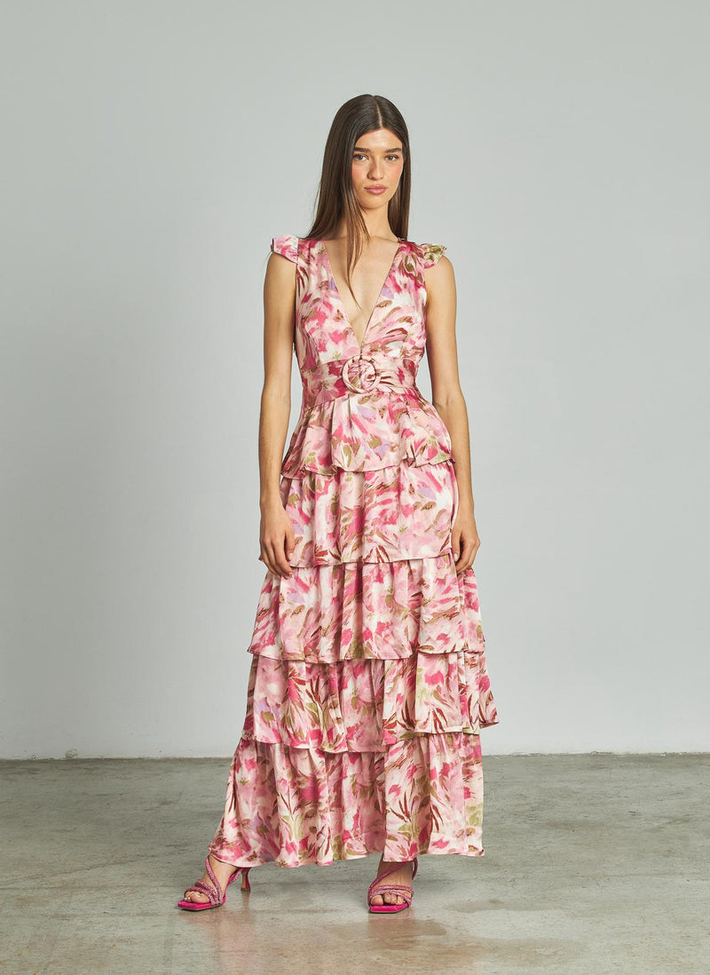 VESTIDO VOLANTES HEBILLA