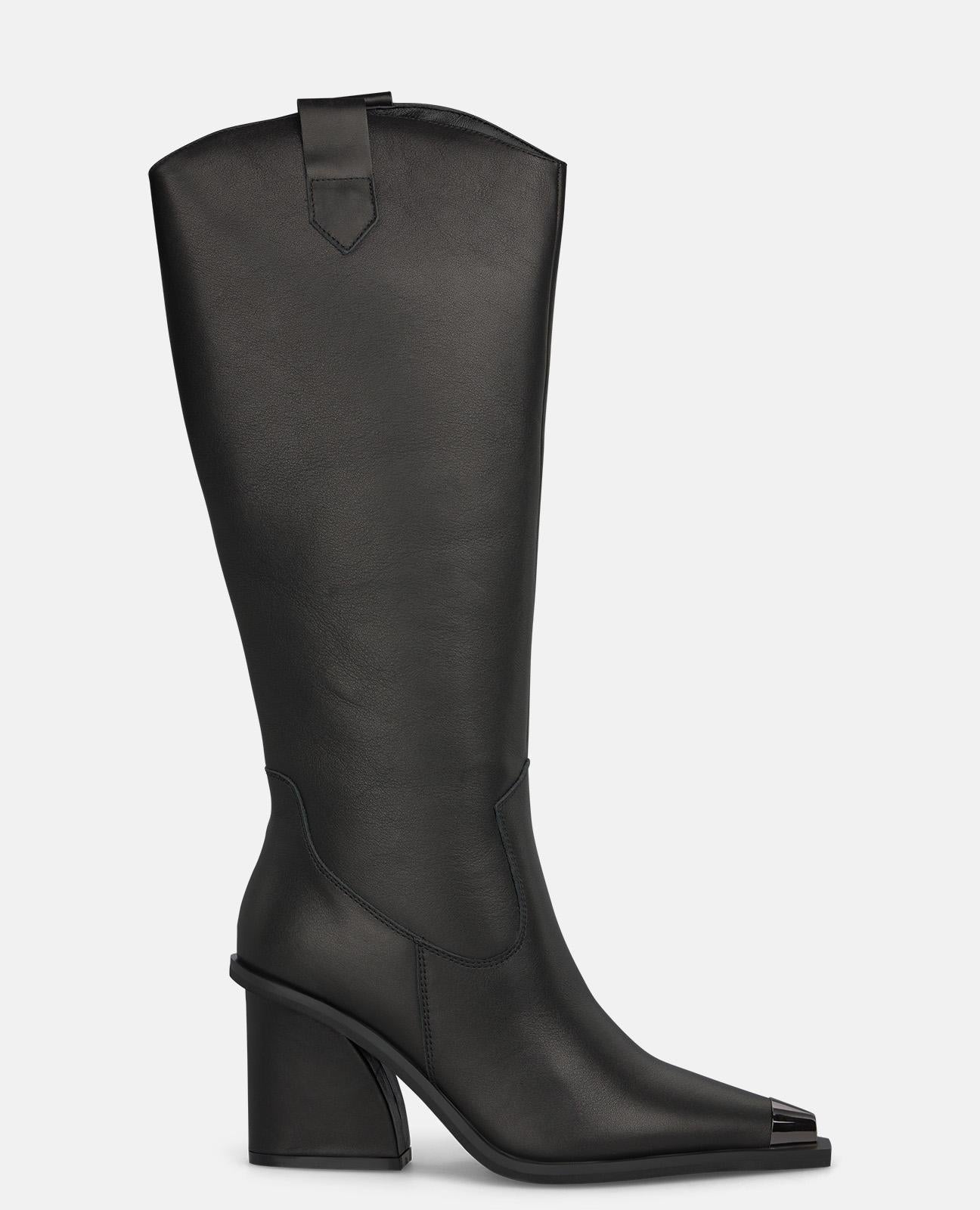 BOTTE À TALON TEXTURÉ