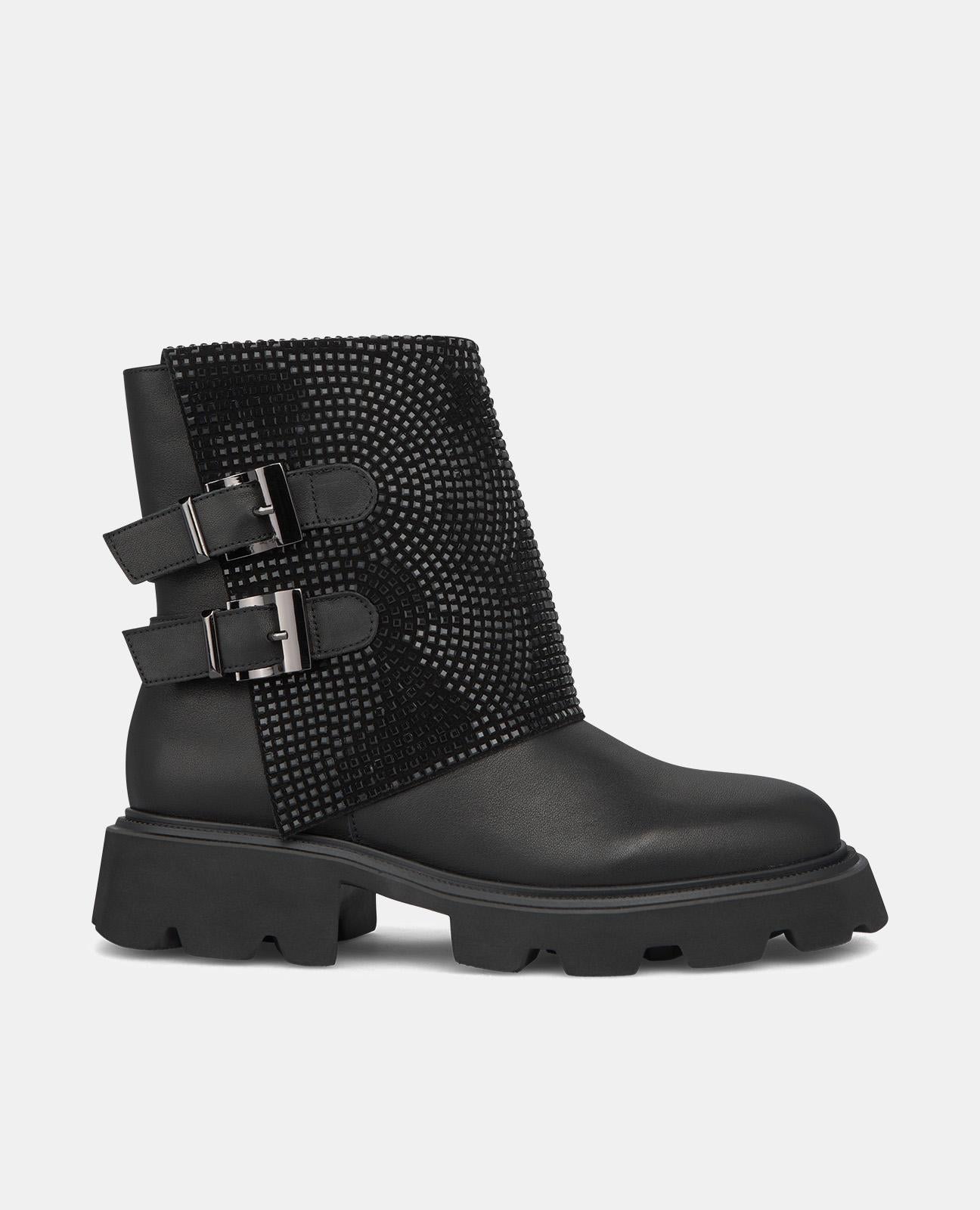 BUCKLED ANKLE BOOT WITH BUCKLES
