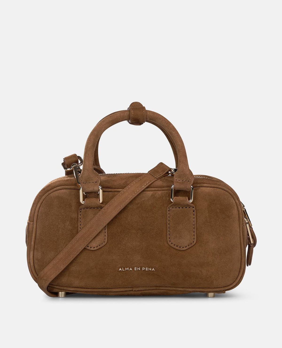 SUEDE BOWLING BAG
