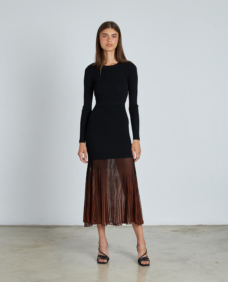 VESTIDO FALDA PLISADA