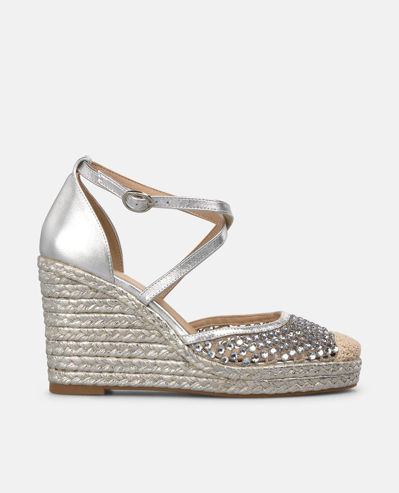 VALENCIAN SANDALS WITH METALLIC MESH