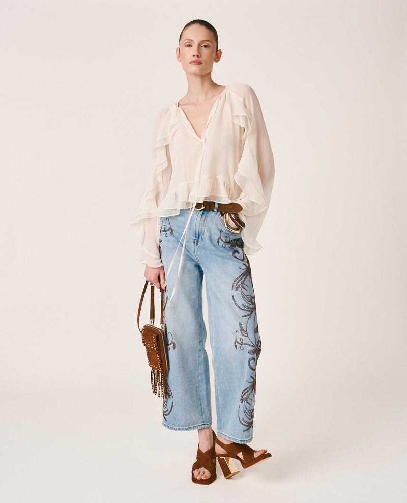 BLUSA MANGA VOLANTES