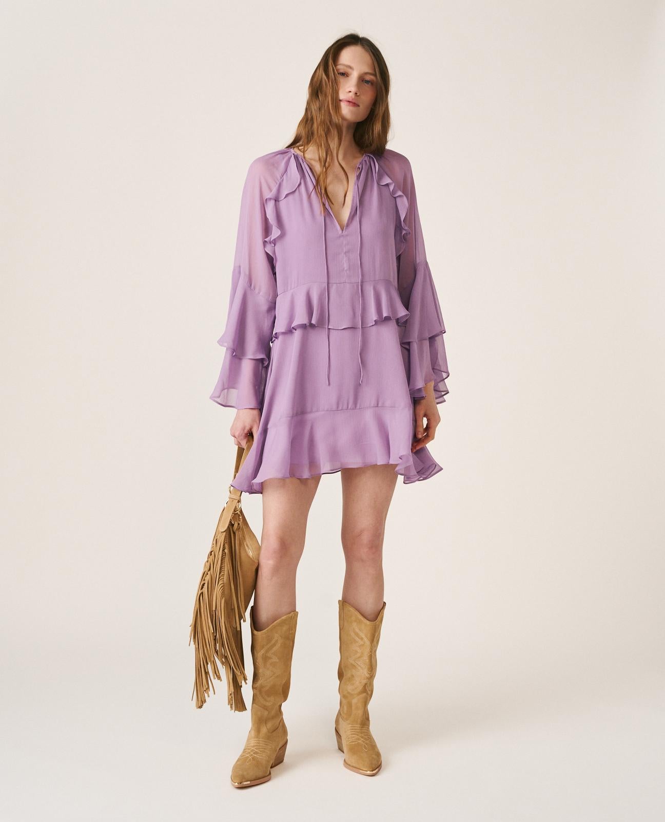 VESTIDO MANGA ACAMPANADA