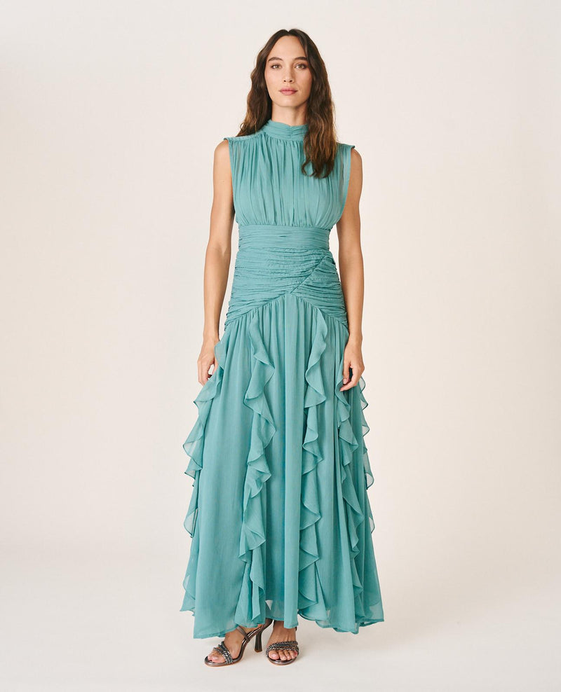 VESTIDO LARGO VOLANTES