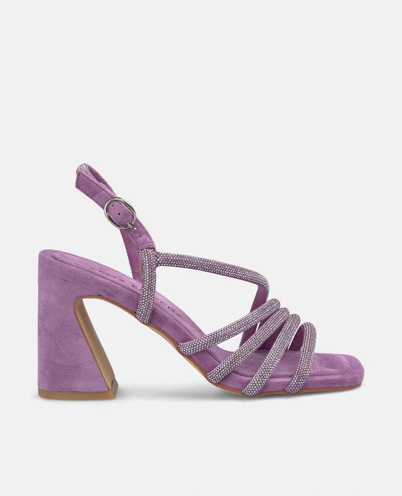 SANDAL CROSSED WITH SHINY STRAPS