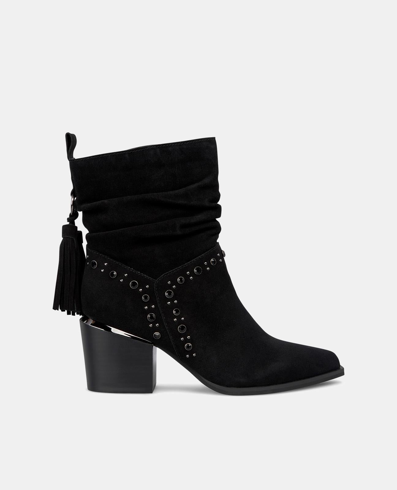 BOTTINES AVEC STRASS ET TALONS