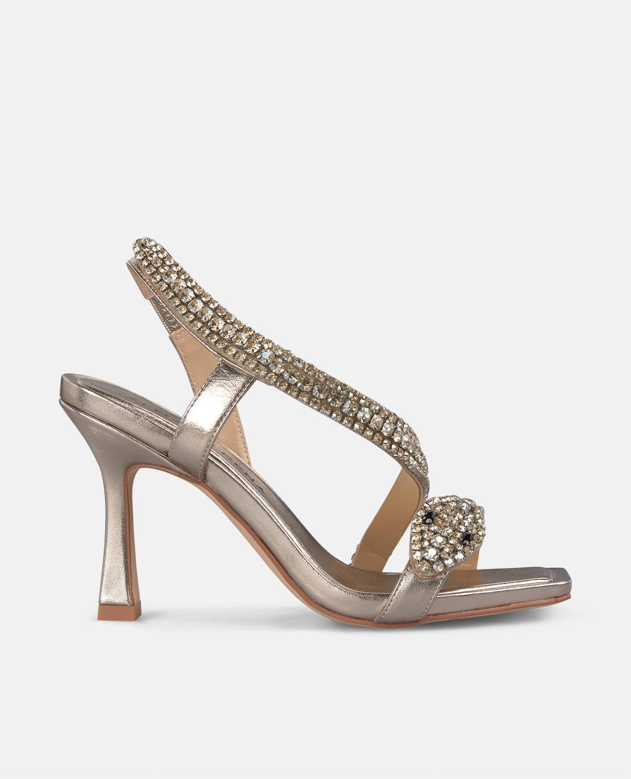 SANDALIA SERPIENTE CON TACÓN