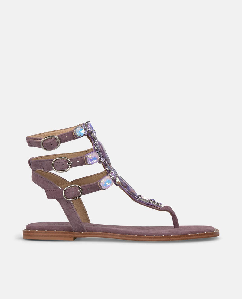 GREEK-STYLE JEWELED SANDALS