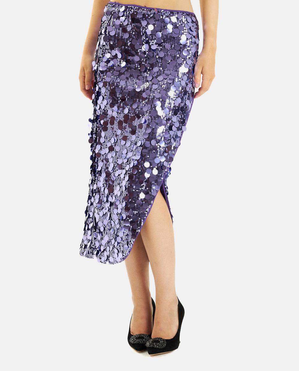 JUPE MIDI À PAILLETTES