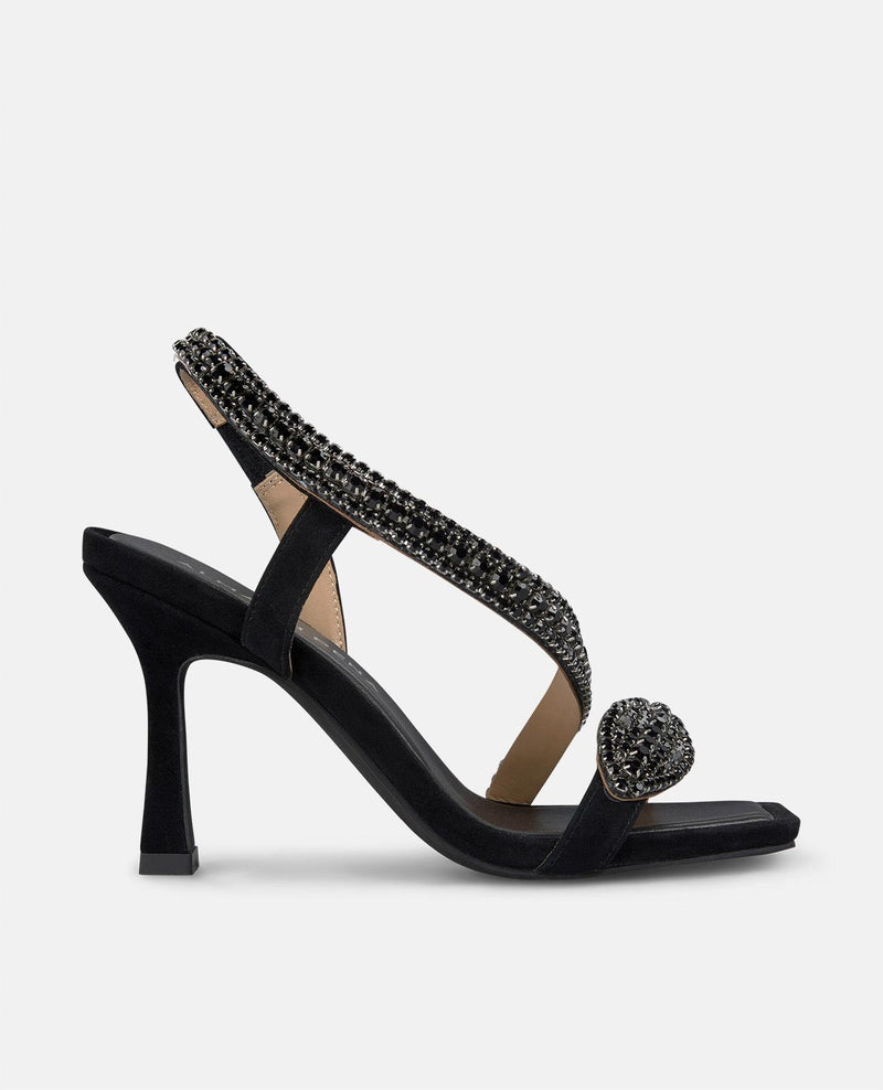 SANDÁLIA DE COBRA COM SALTO