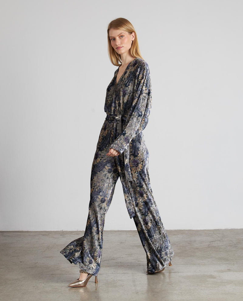 PRINTED RUFFLED JUMPSUIT