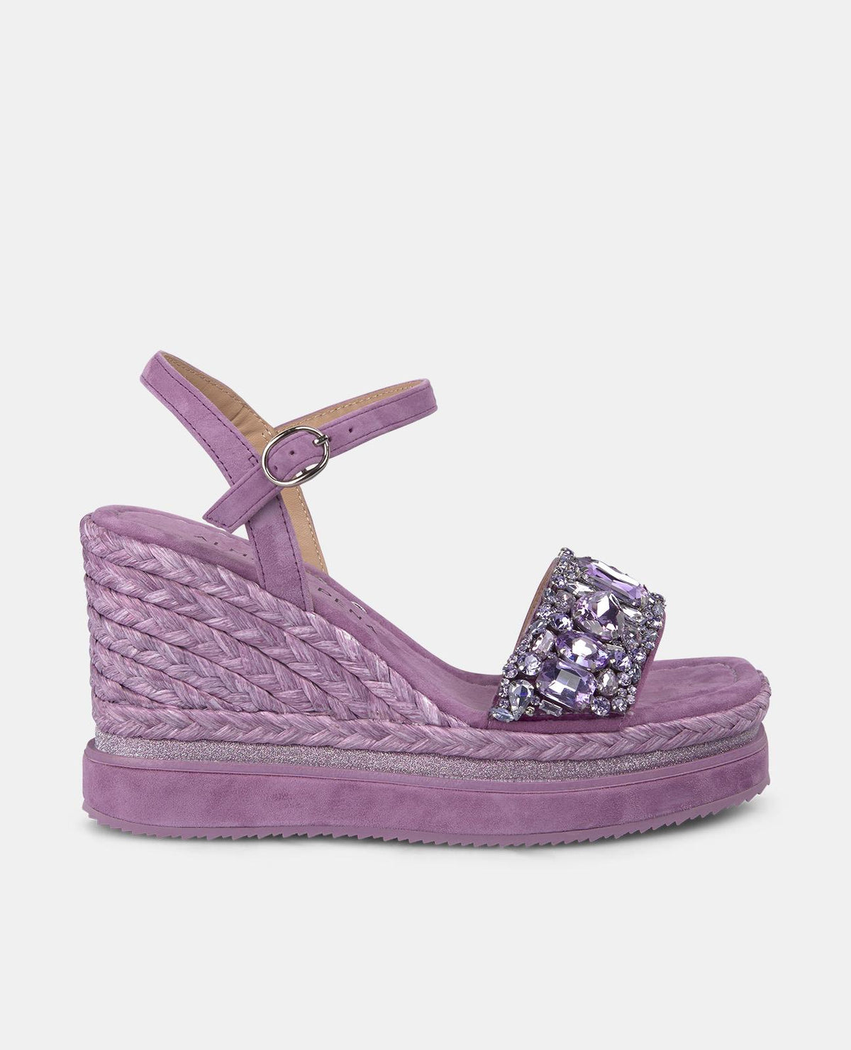 WEDGE WITH RHINESTONES AND PLATFORM