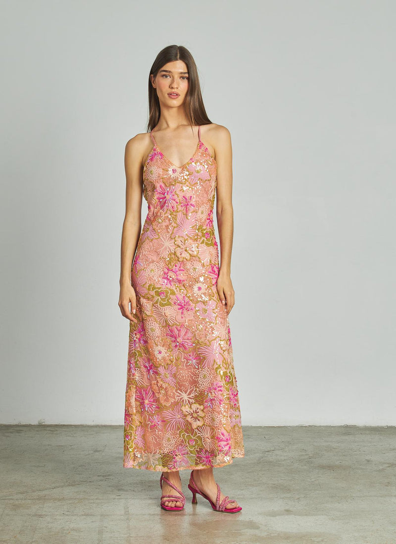 VESTIDO MIDI LENTEJUELAS