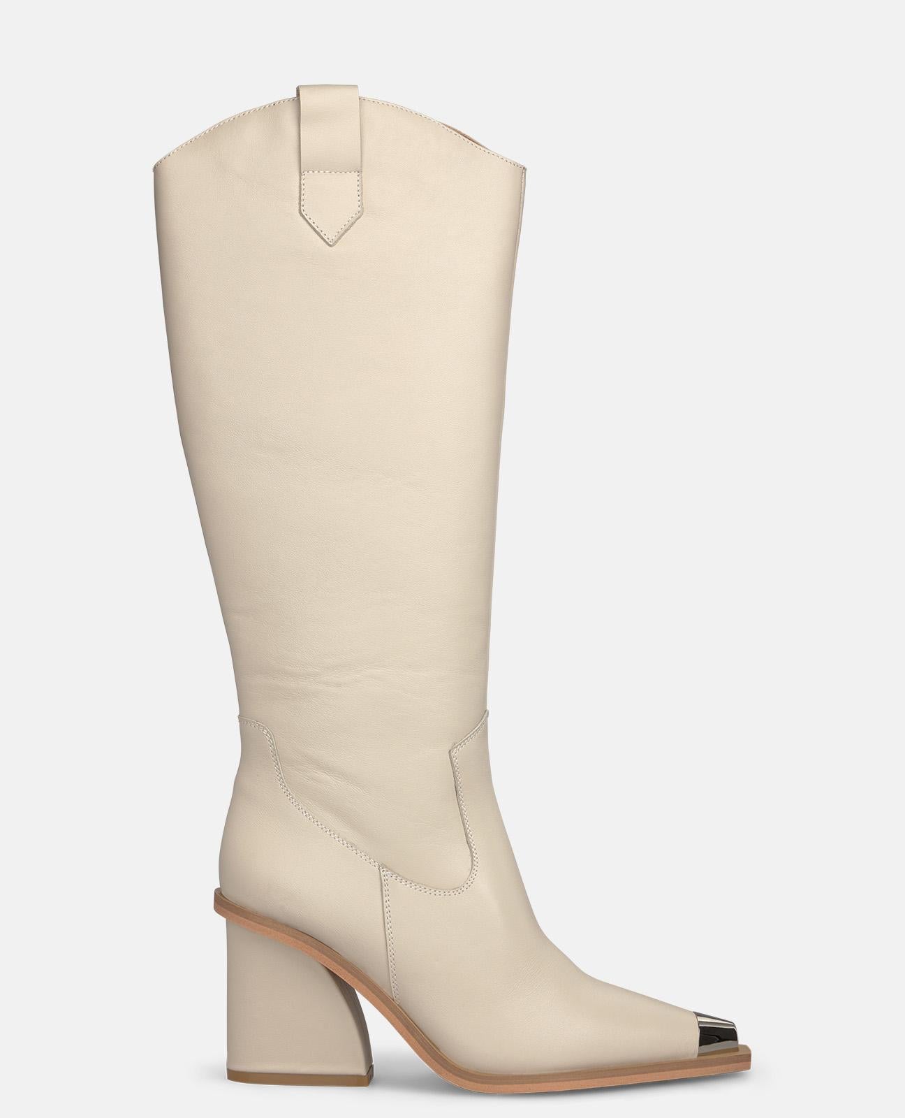 BOTTE À TALON TEXTURÉ