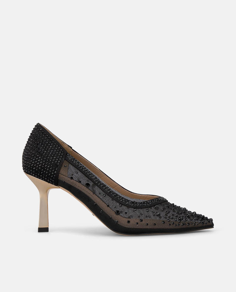 ZAPATO SALÓN MALLA DETALLES PEDRERÍA