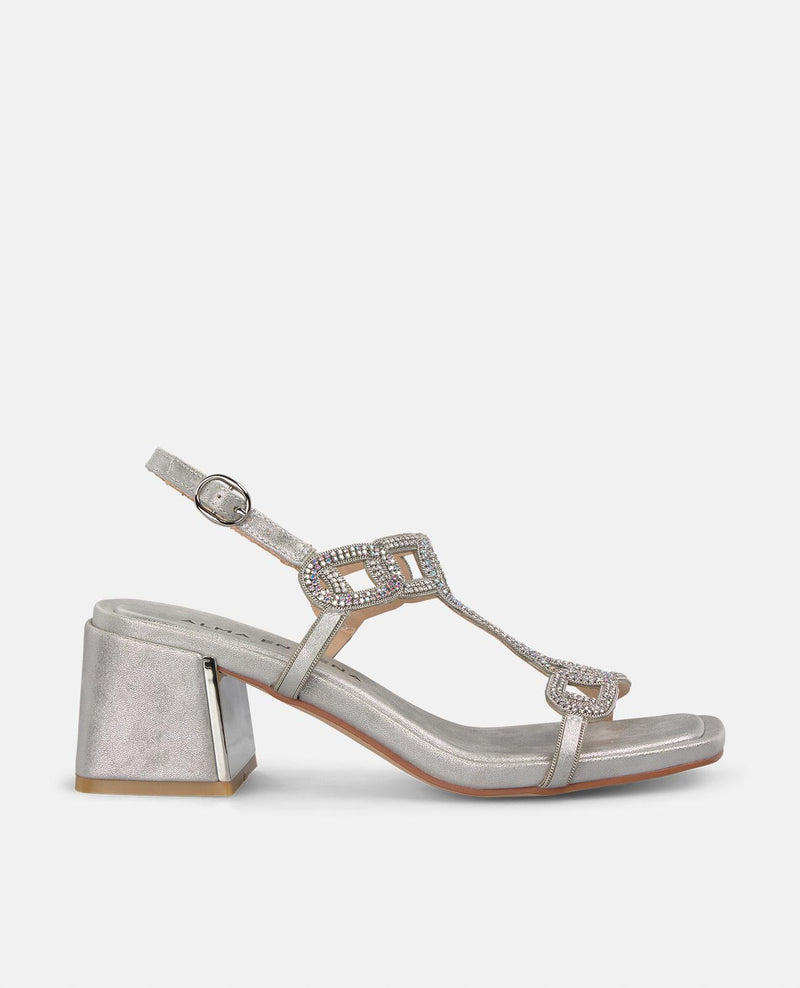 SANDALIA TIRAS ENREDADAS PEDRERÍA