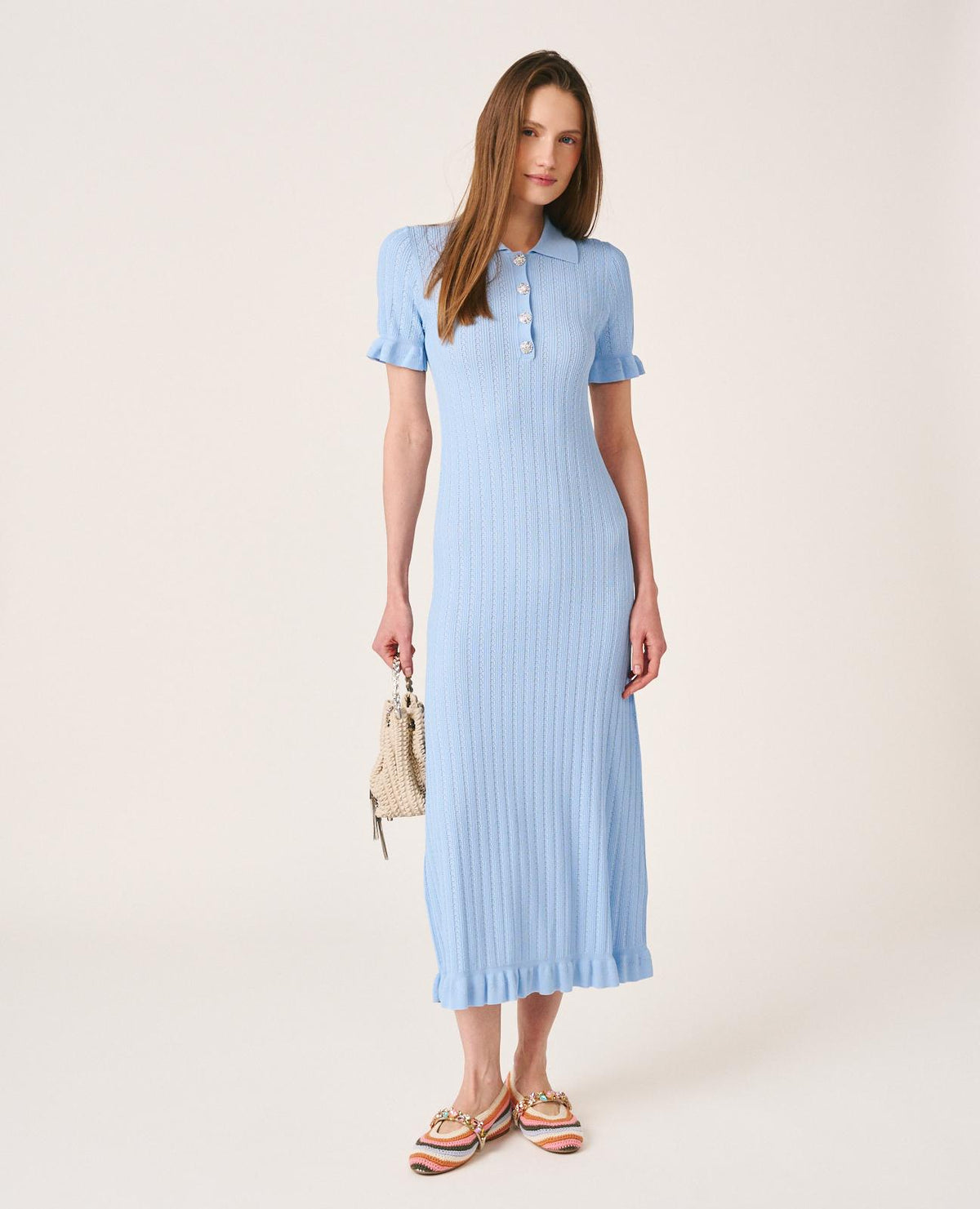 VESTIDO MÉDIO DE MALHA