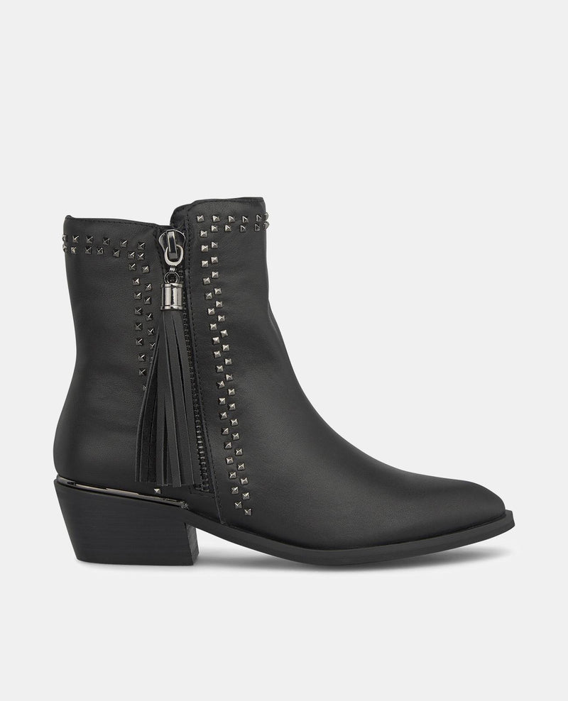 BOTTINE PLATE AVEC POMPON