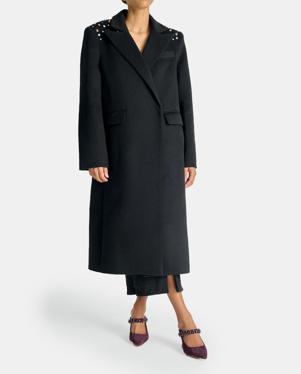 MANTEAU LONG EN FIL MÉTALLIQUE