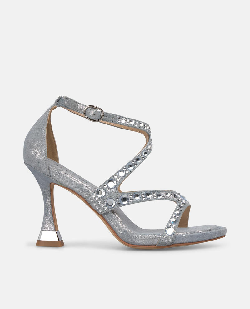 CROSSED SANDAL WITH MEDIUM HEEL