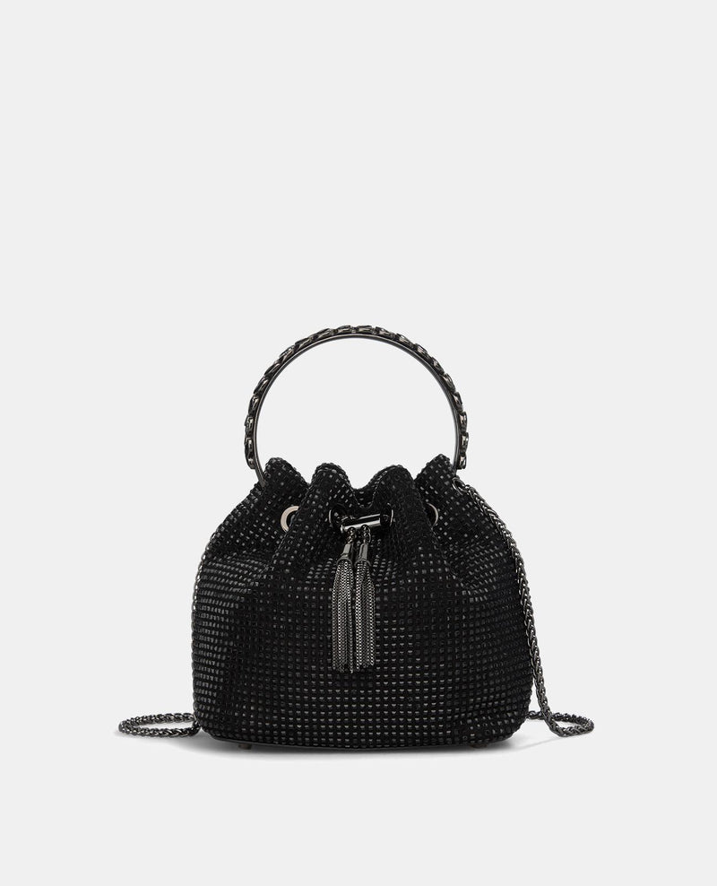 SACO DE BOWLER COM STRASS E PORMENOR DE PENDENTE