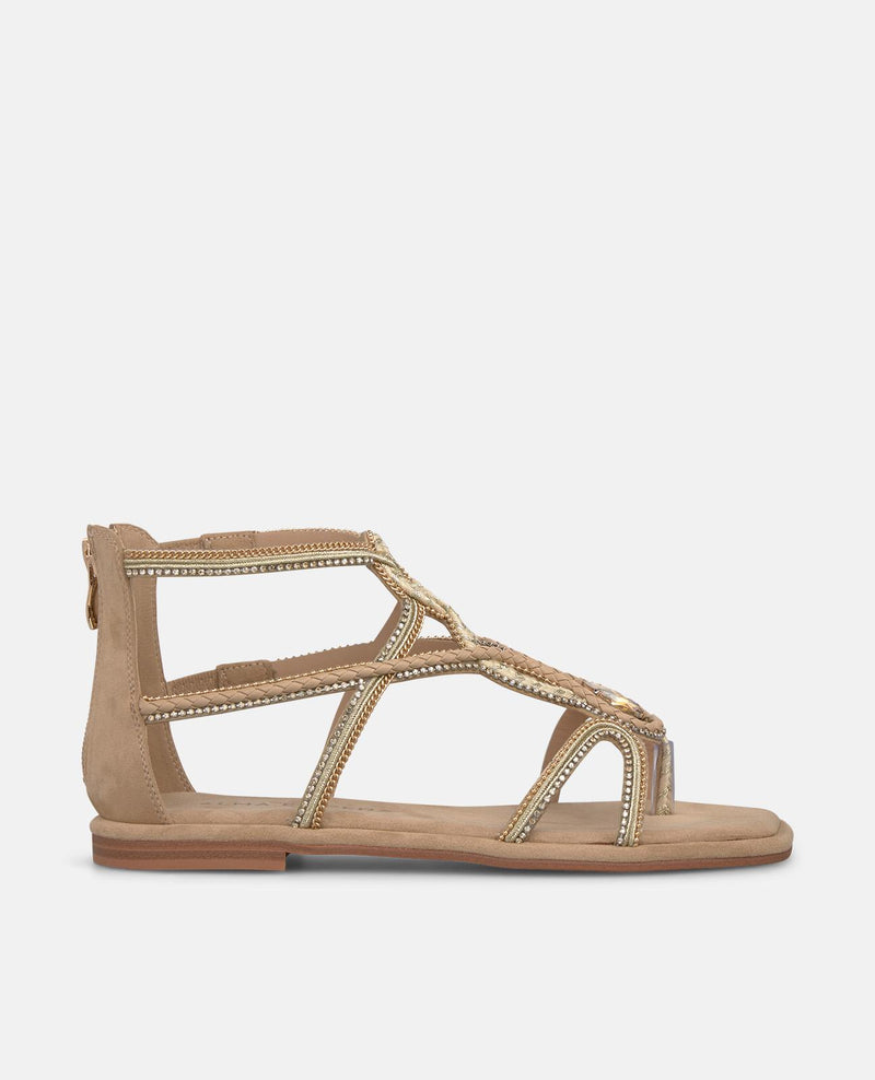 SANDALIA PLANA ENTRELAZADA POSICION DEDO