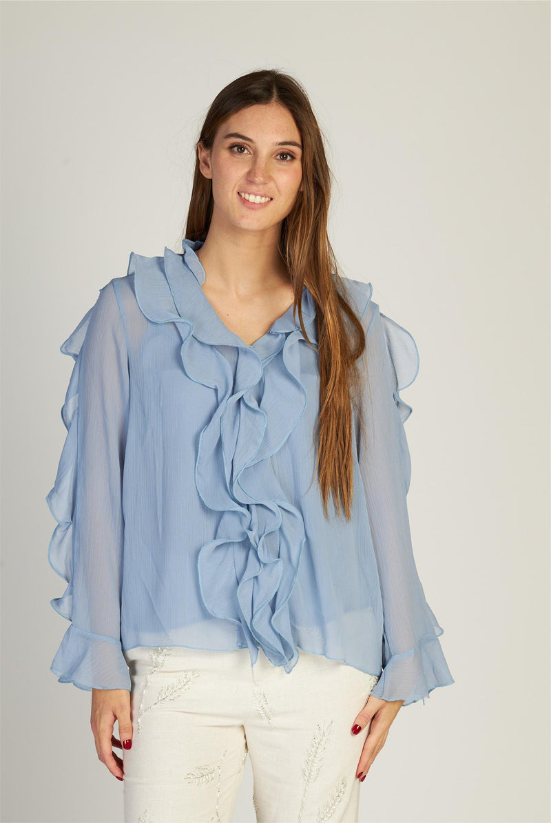BLUSA COM FOLHOS