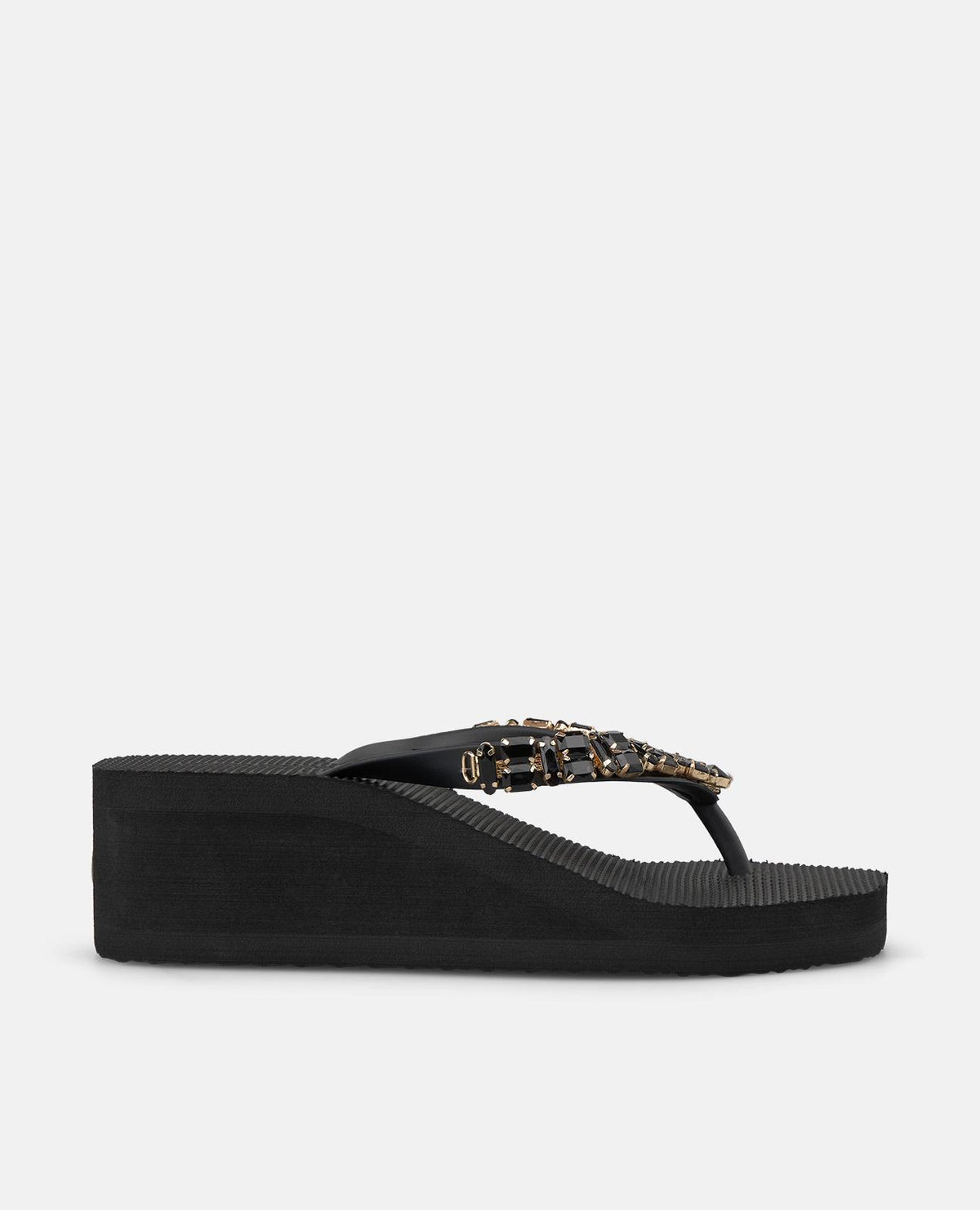 SANDALI DA SPIAGGIA CON PIATTAFORMA E STRASS