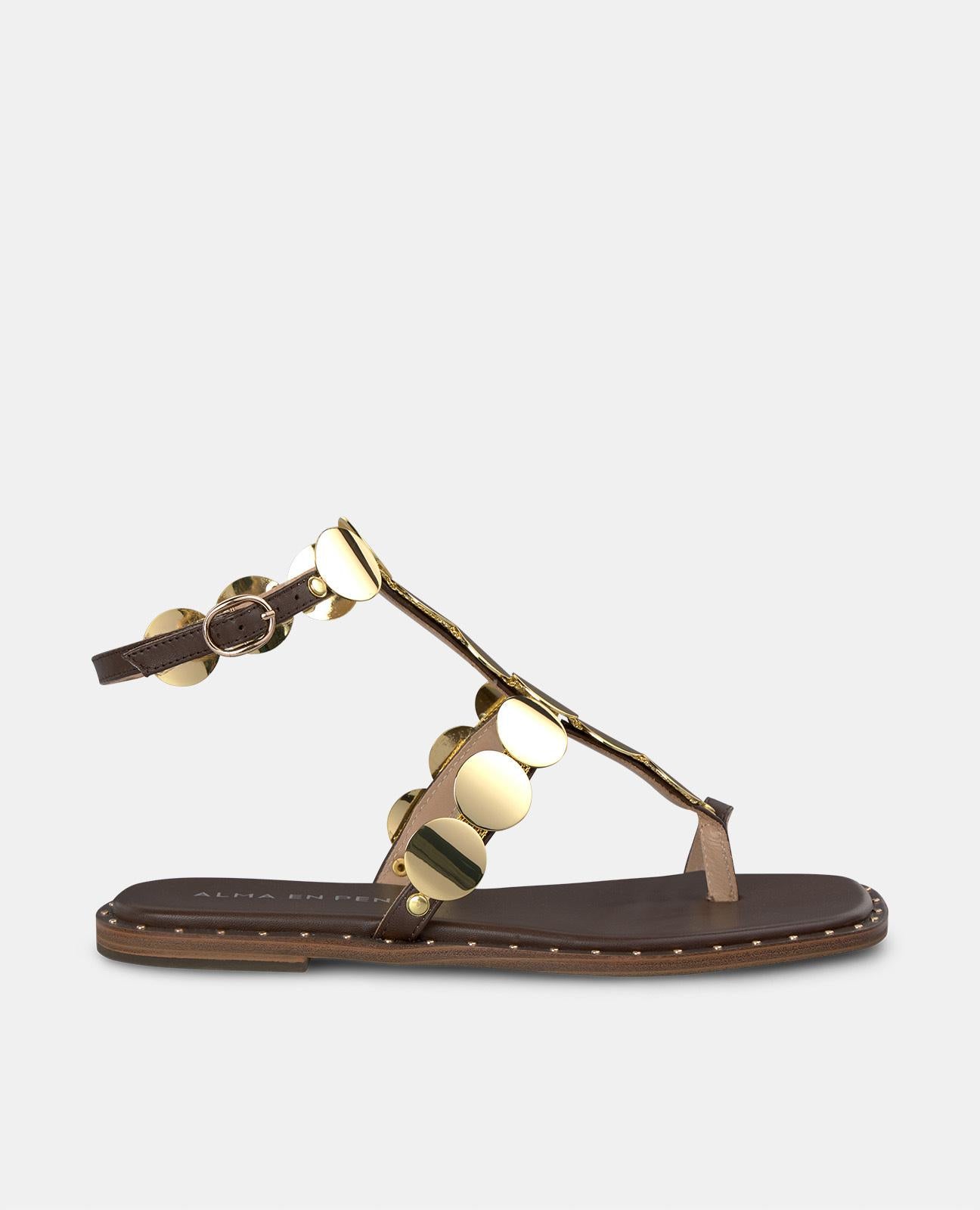 SANDAL WITH METALLIC ORNAMENT