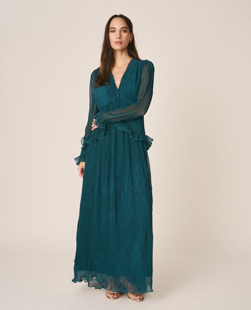 VESTIDO LONGO PLISSADO