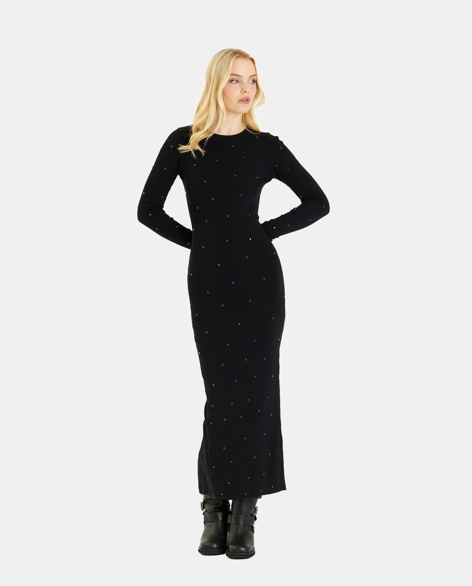 LONG DRESS WITH RHINESTONES