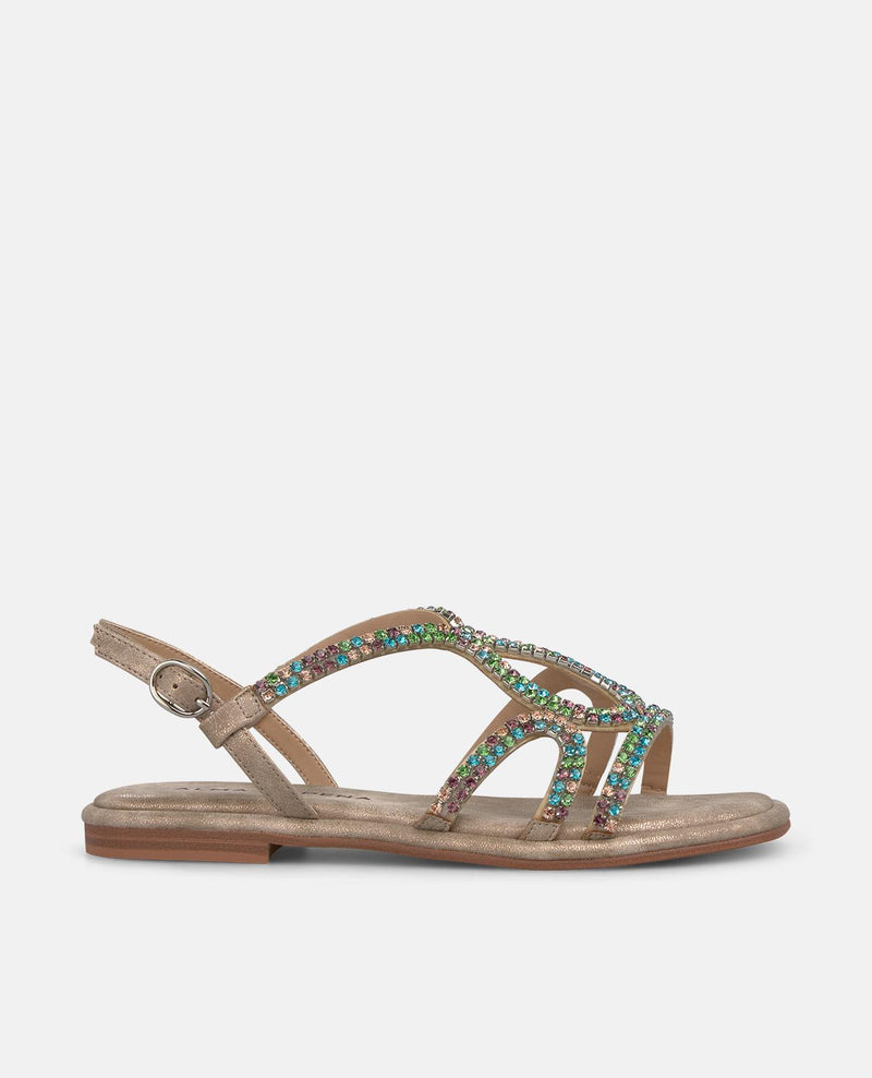 SANDALIA PLANA DEDO TIRAS ENTRELAZADAS