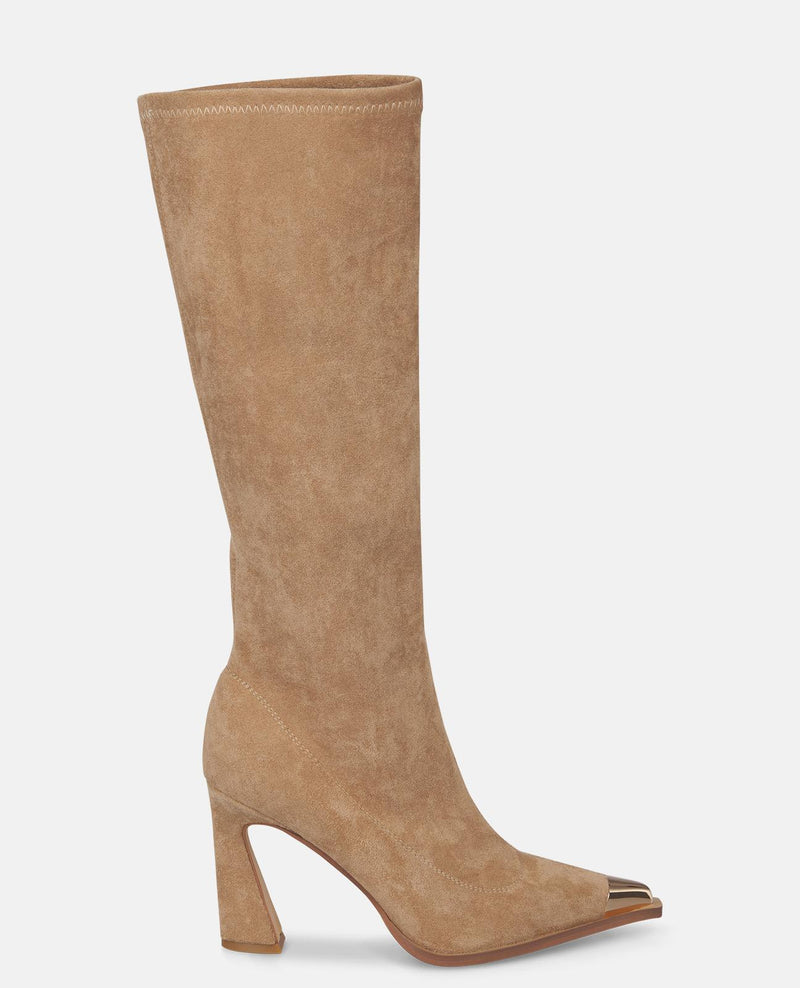 FUNNEL-HEEL BOOTS