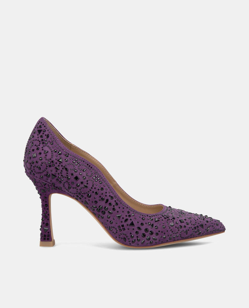 RHINESTONE-COVERED HEELED SHOE
