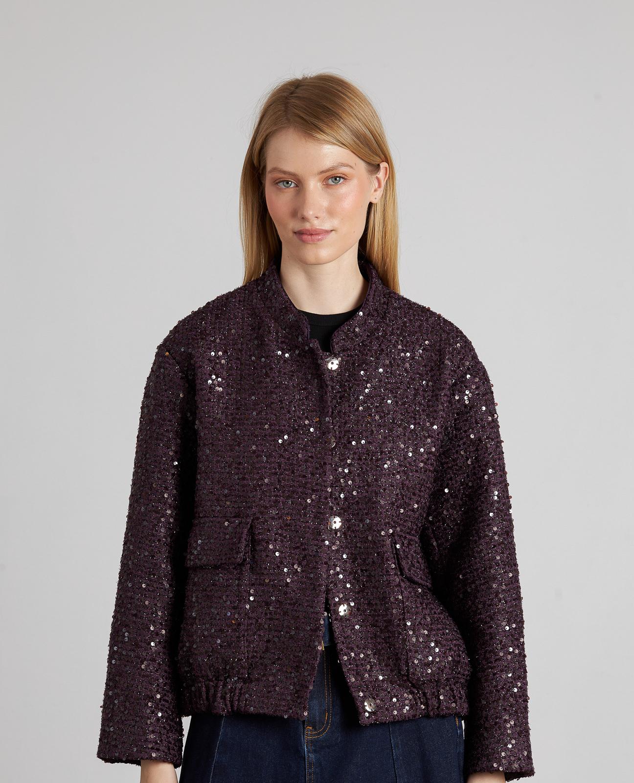 SEQUINED BOMBER JACKET