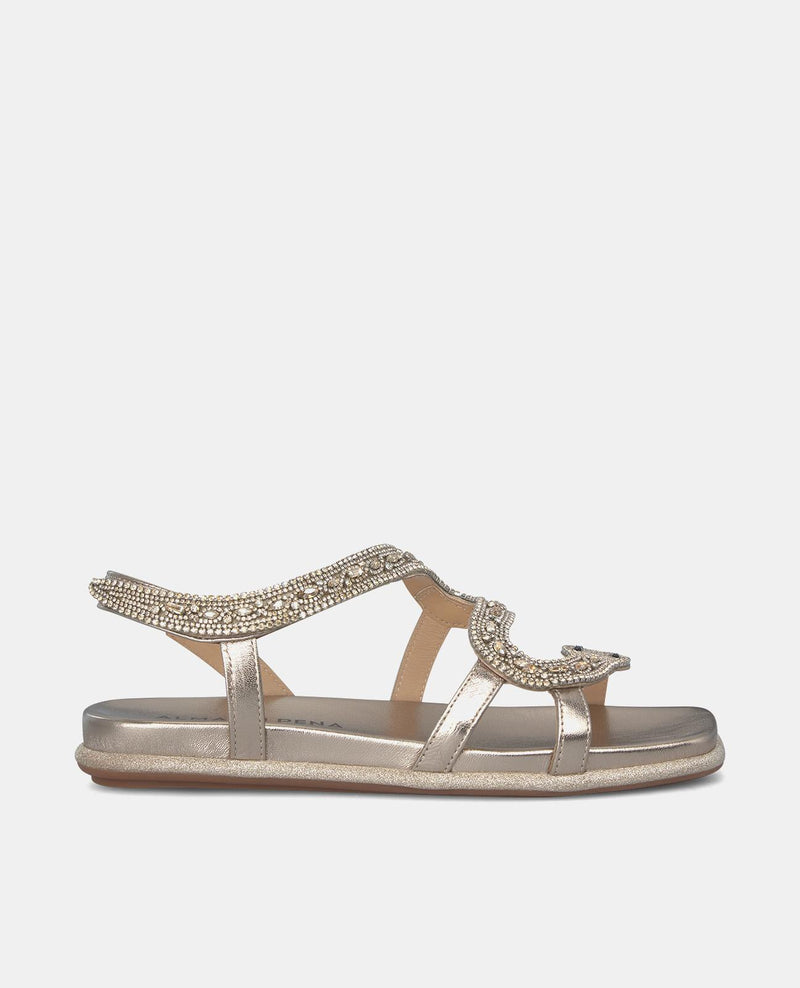 SANDALIA SERPIENTE SUELA PURPURINA